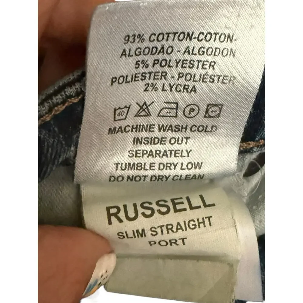DL1961 Russell Slim Straight Jeans 30x32 (30x31) | Port Wash | Premium Denim